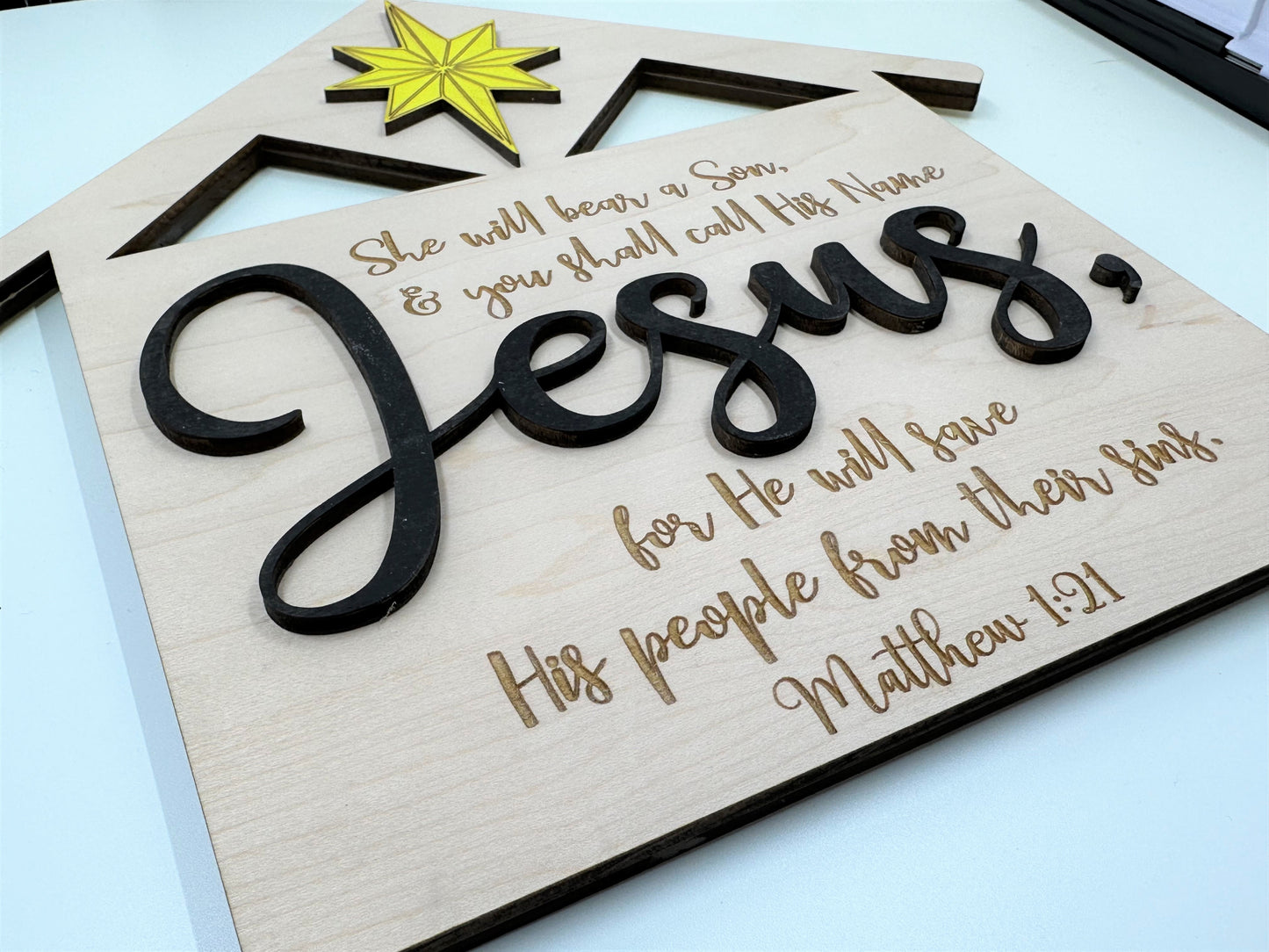 His Name is Jesus Shelf Decor