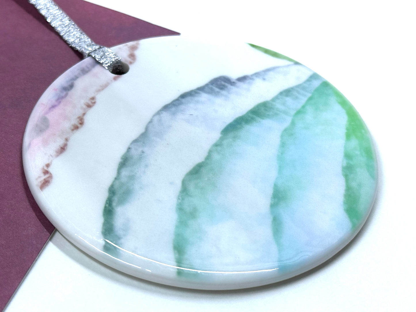 Sea Waves Ceramic Ornament