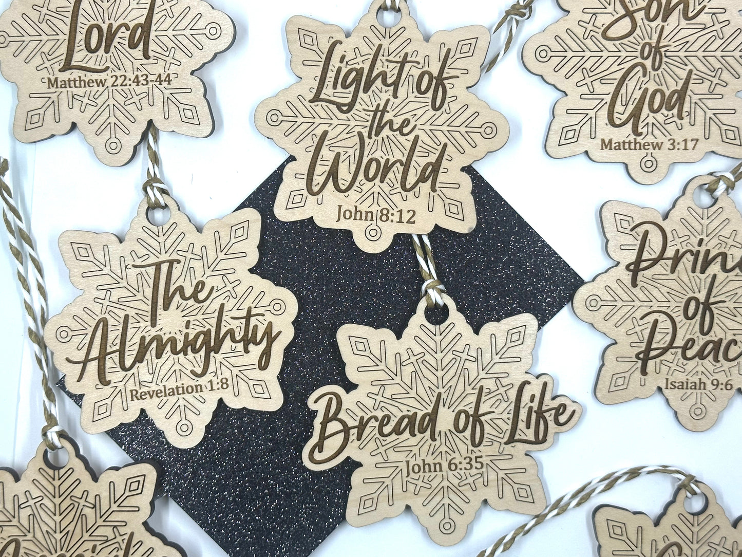 Names of Jesus Snowflake Ornaments