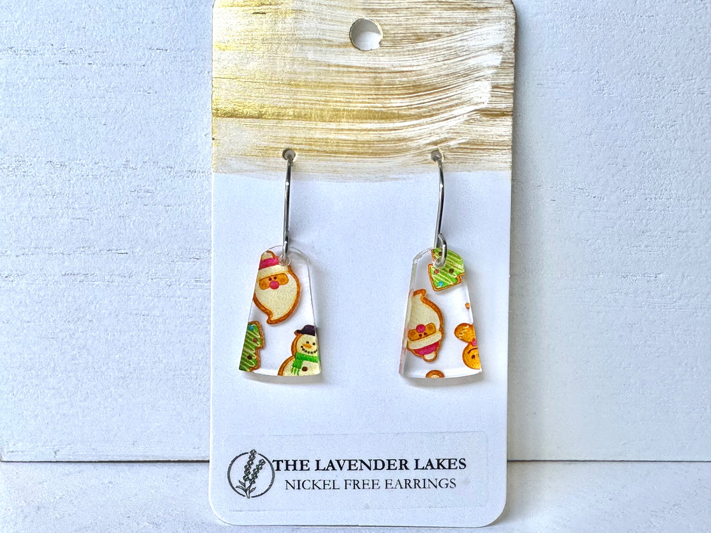 Acrylic & Wood Stainless Steel Earrings