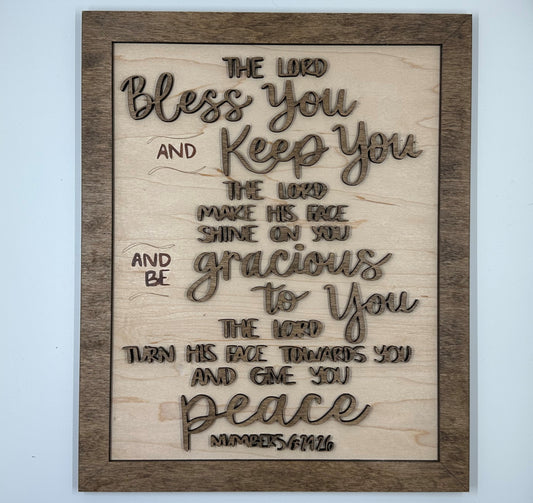 The Lord Bless Your & Keep You Shelf Decor