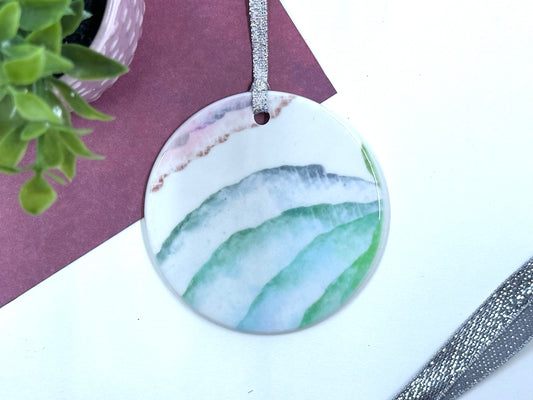 Sea Waves Ceramic Ornament