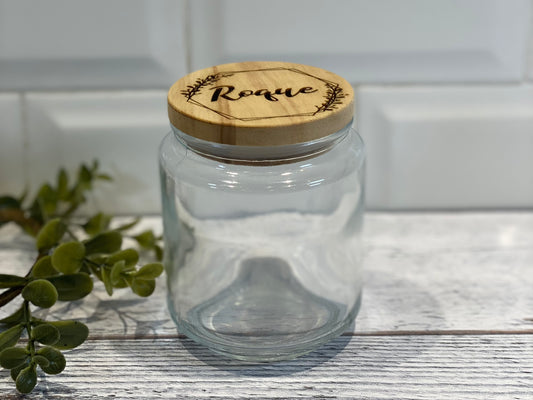 Personalized Glass Jar with Lid
