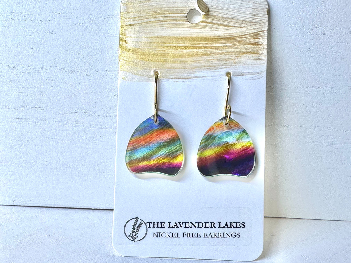 Acrylic & Wood Stainless Steel Earrings