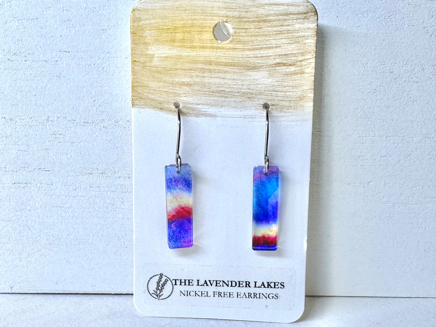 Acrylic & Wood Stainless Steel Earrings