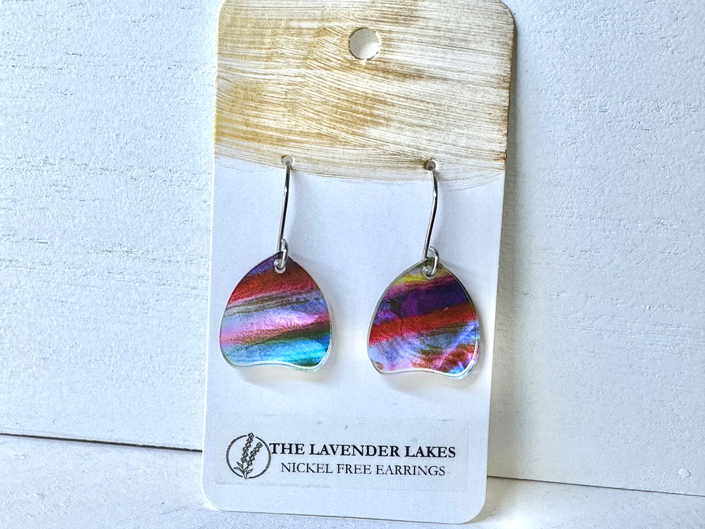 Acrylic & Wood Stainless Steel Earrings