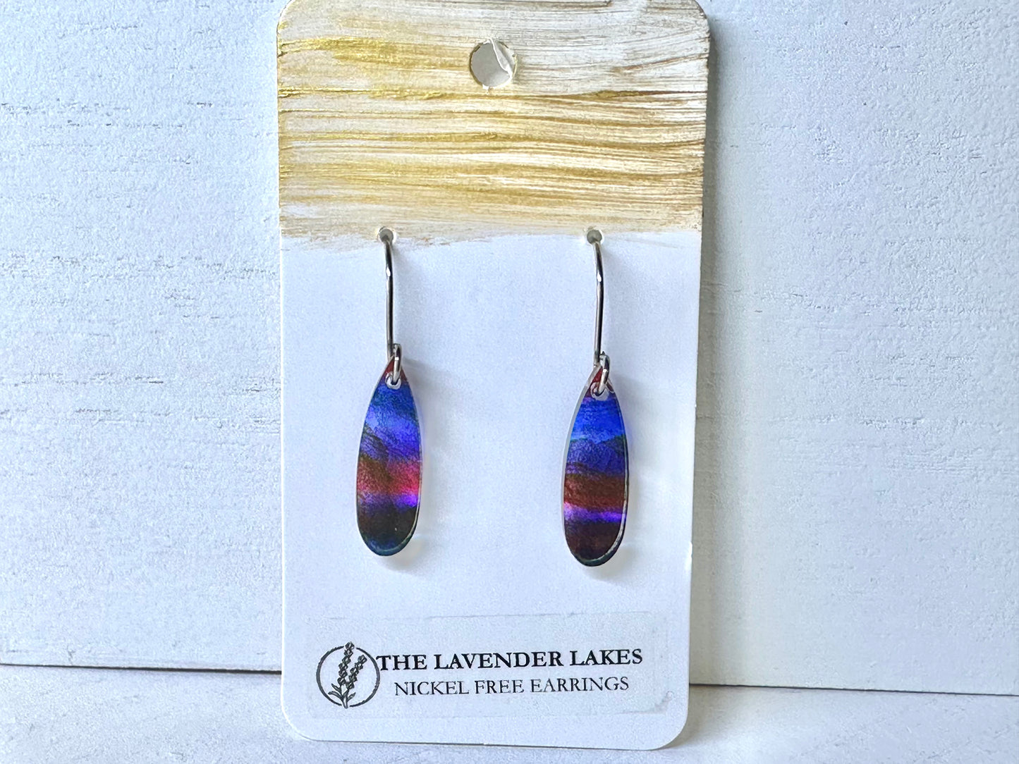 Acrylic & Wood Stainless Steel Earrings