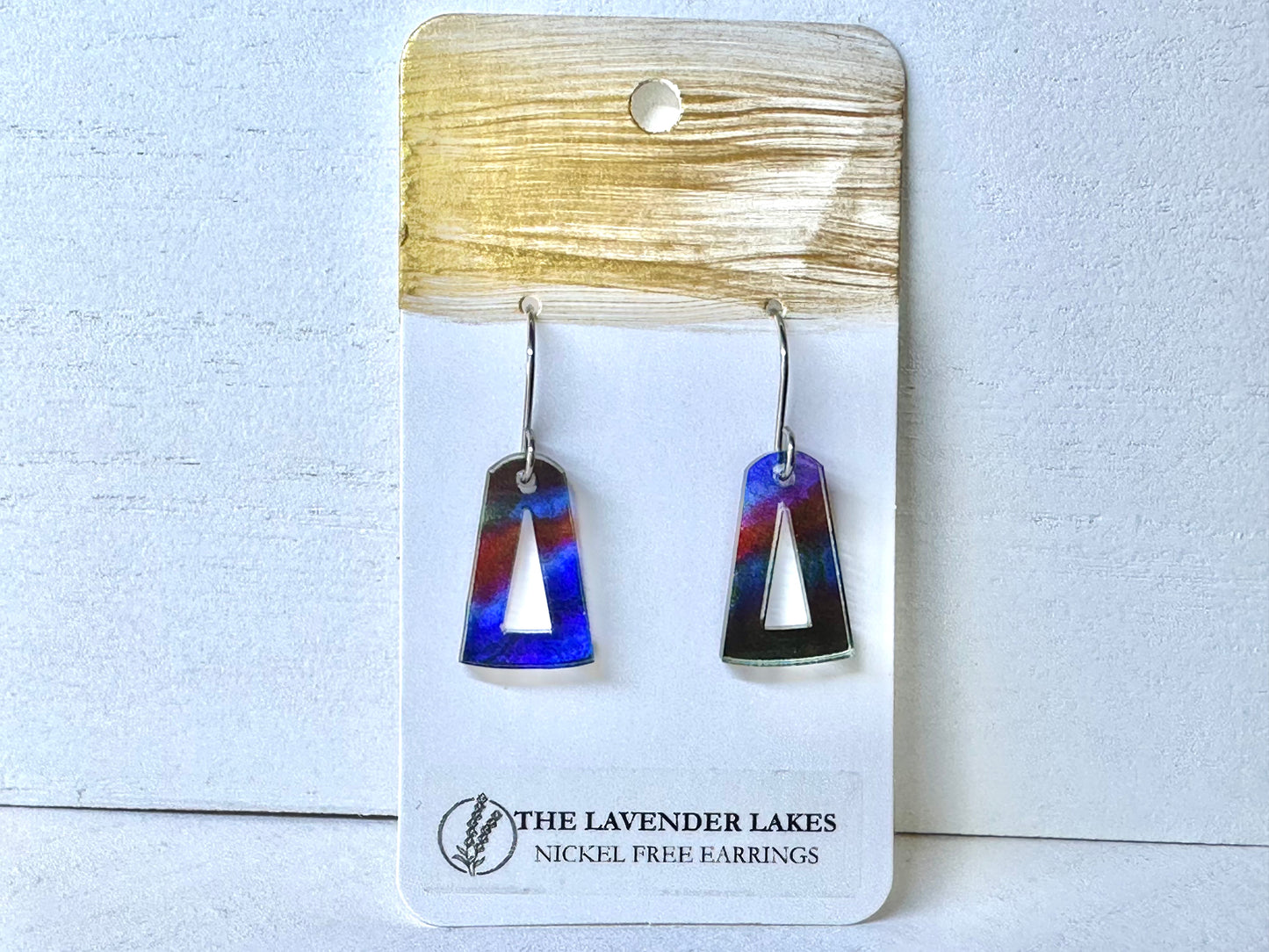 Acrylic & Wood Stainless Steel Earrings