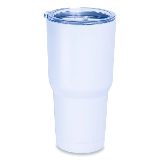 Double Sided Engraved 30oz White Tumbler